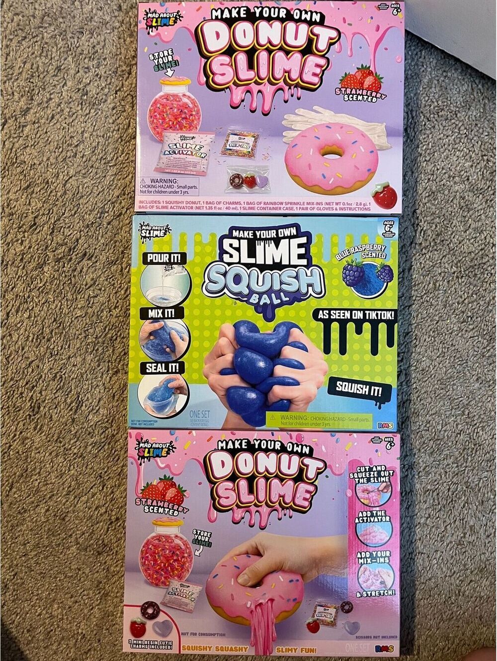 RMS DIY Slime Kit Scented Buyers Choice Donut or Squish Ball New Sealed